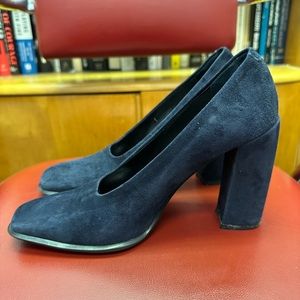 Via Spiga, navy suede pumps. Size 7